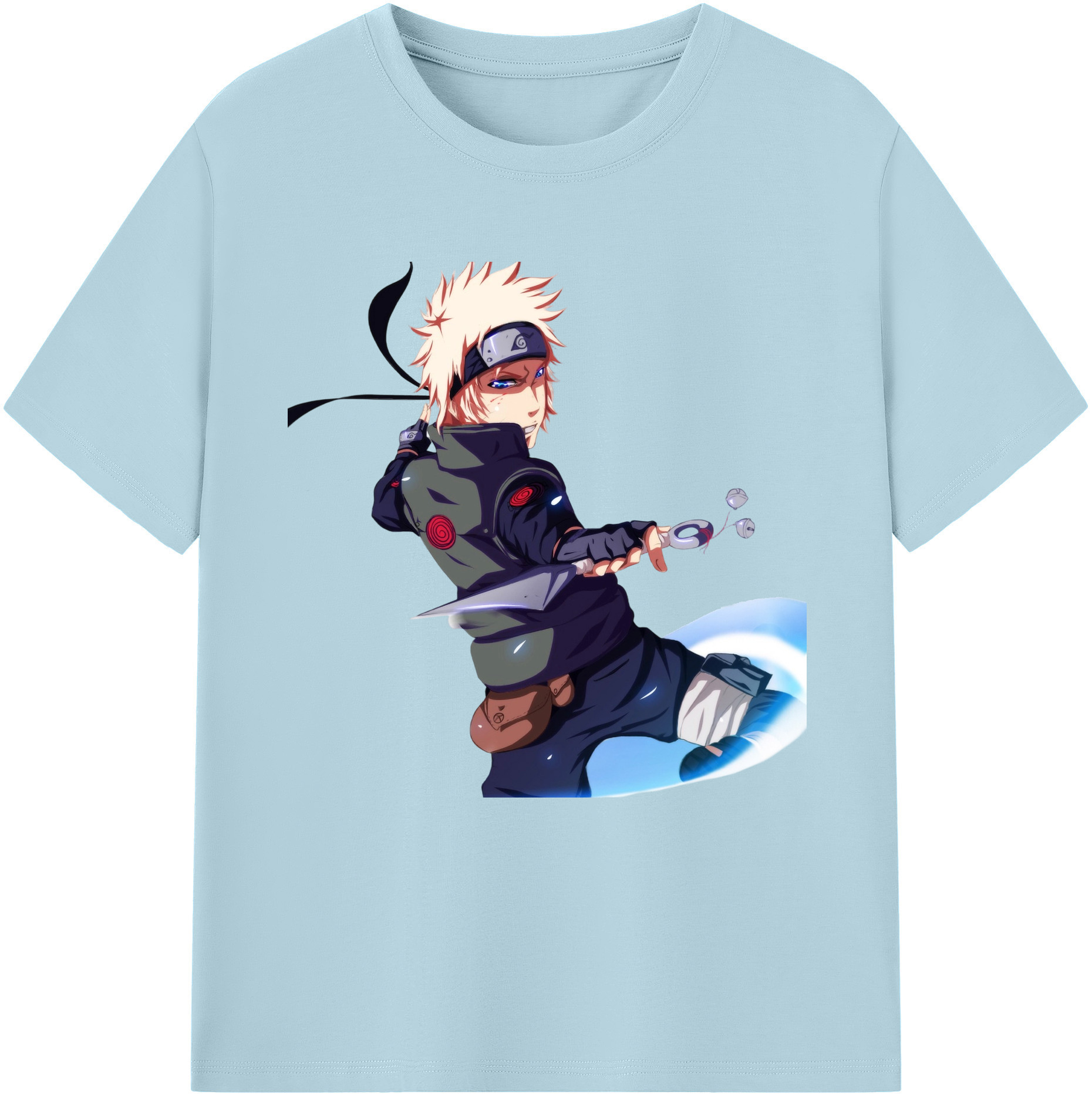 （画像用） NARUTO -ナルト- 波風 ミナト Namikaze Minato 綿100％半袖Tシャツ（フロントプリント）